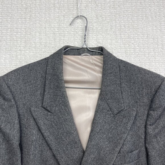 Pierre Balmain Gray Wool Double Breasted Sport Coat Blazer Men’s Sz 40R Classic - Picture 2 of 16